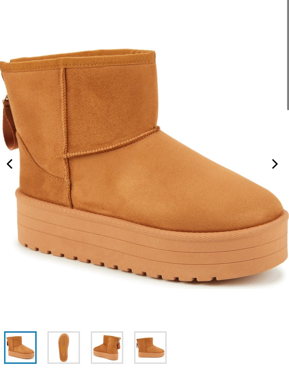 NIB US Sports Platform Ankle Boot in Chestnut Tan Sizes 6, 6.5 and 7